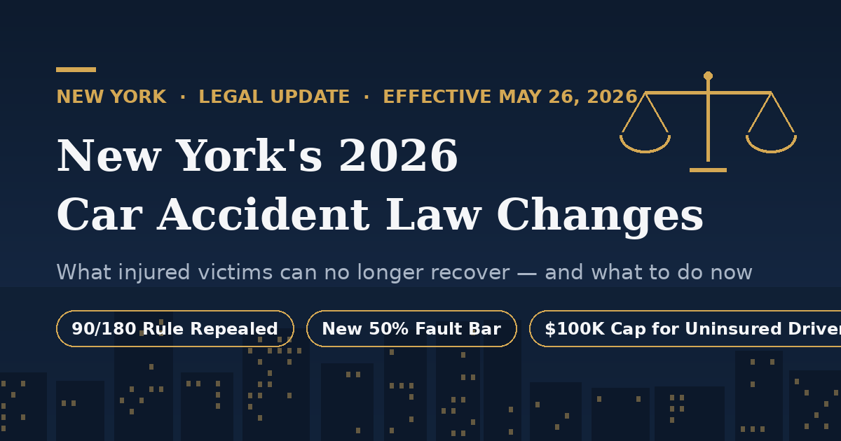 New York's 2026 Car Accident Law Changes: What Injured Victims Need to Know